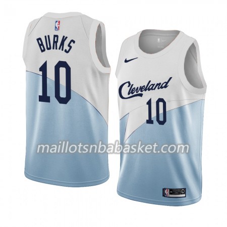 Maillot Homme Cleveland Cavaliers Alec Burks 10 2018-19 Nike Bleu Blanc Swingman